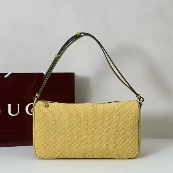 Gucci Monogram Suede Shoulder Bag image 1