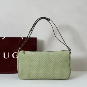 Gucci Monogram Suede Shoulder Bag image 1