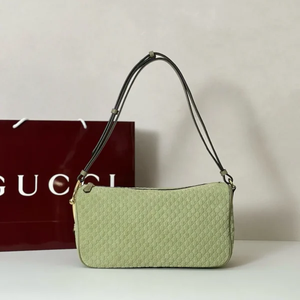 Gucci Monogram Suede Shoulder Bag image 1