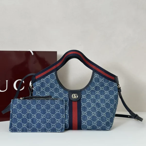 Gucci Monogram Denim Top Handle Bag image 1