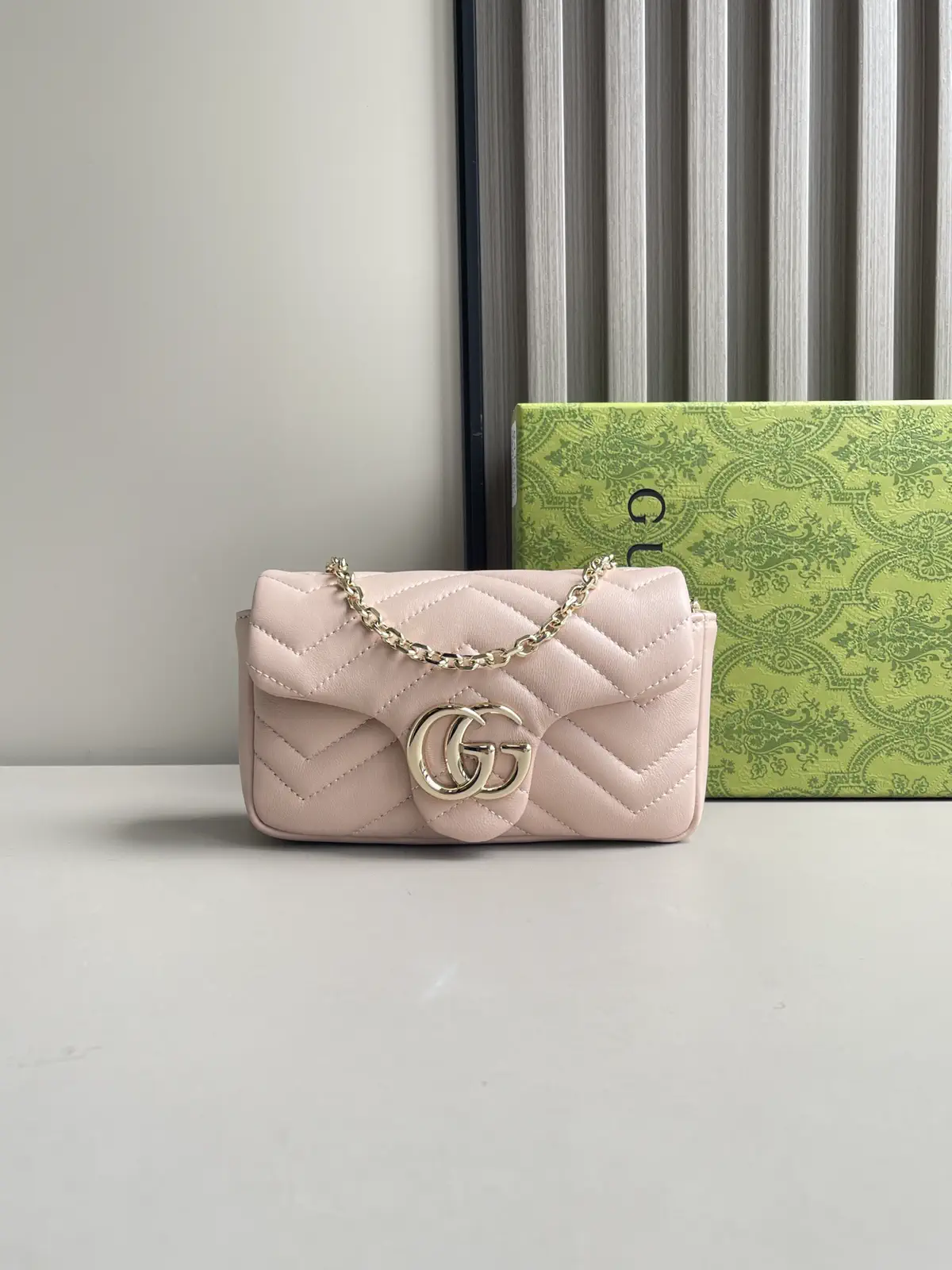 Gucci Marmont Mini Quilted Leather Chain Shoulder Bag image 1