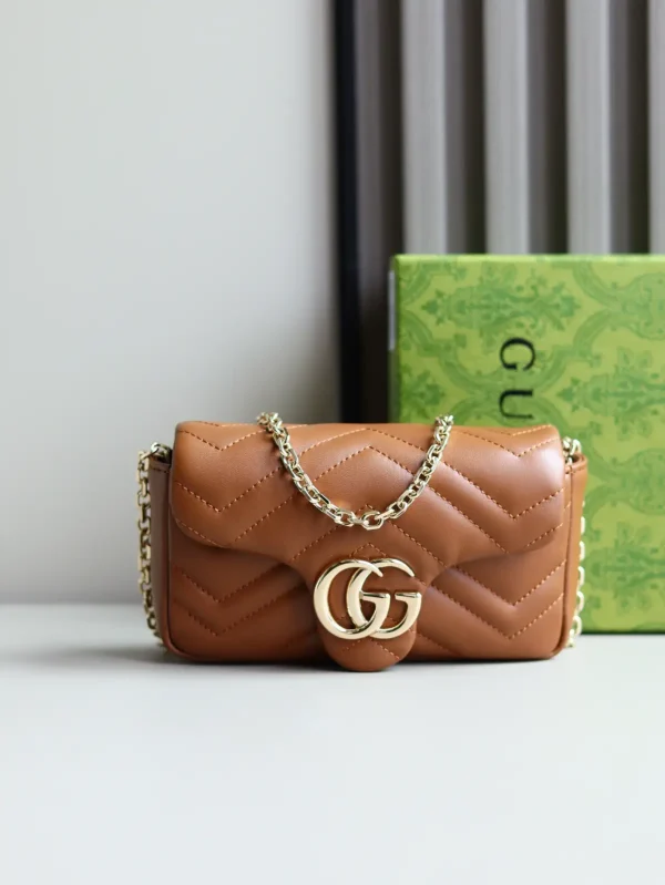 Gucci Marmont Mini Quilted Leather Chain Shoulder Bag image 1