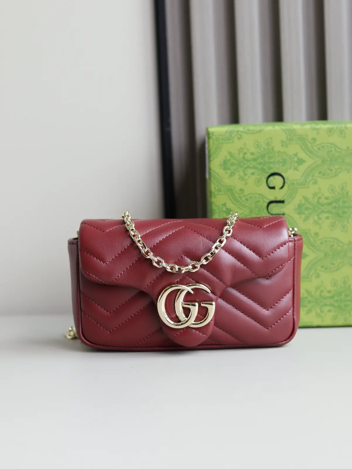 Gucci Marmont Mini Quilted Leather Chain Shoulder Bag image 1