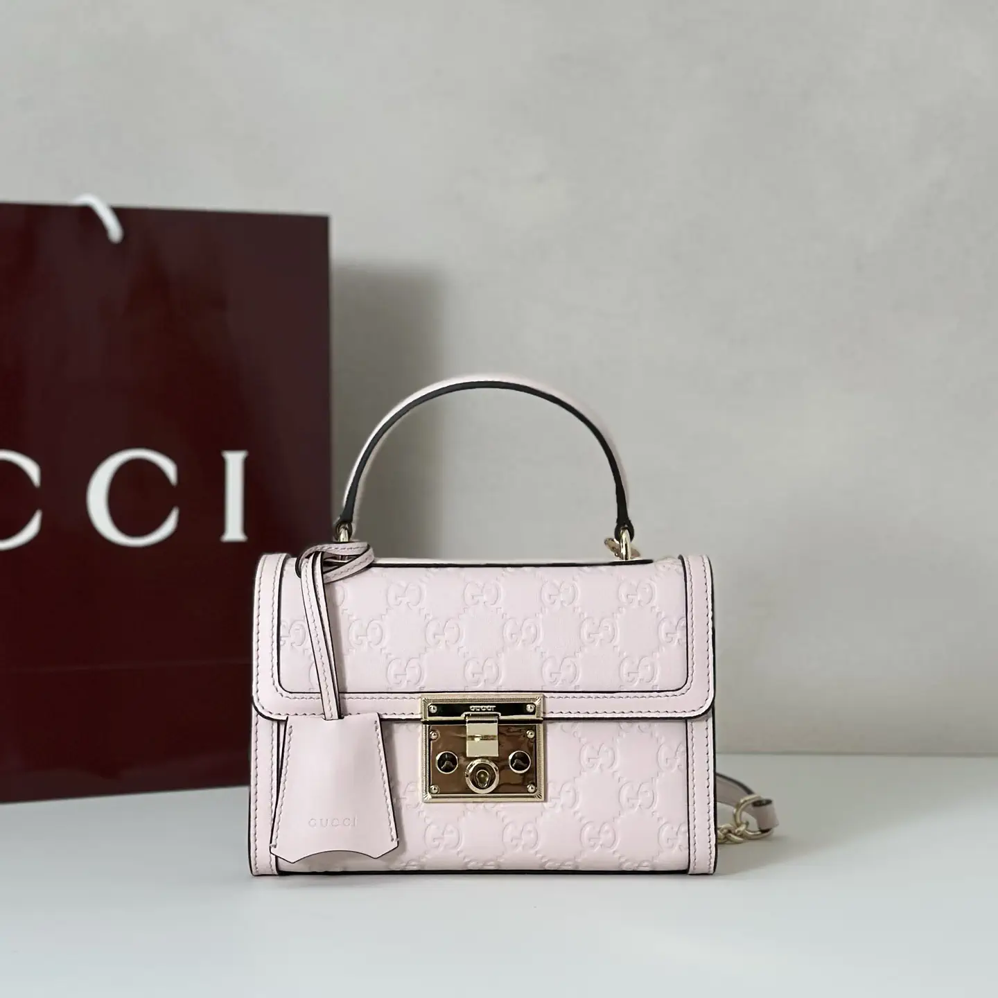 Gucci Embossed Monogram Top Handle Bag image 1