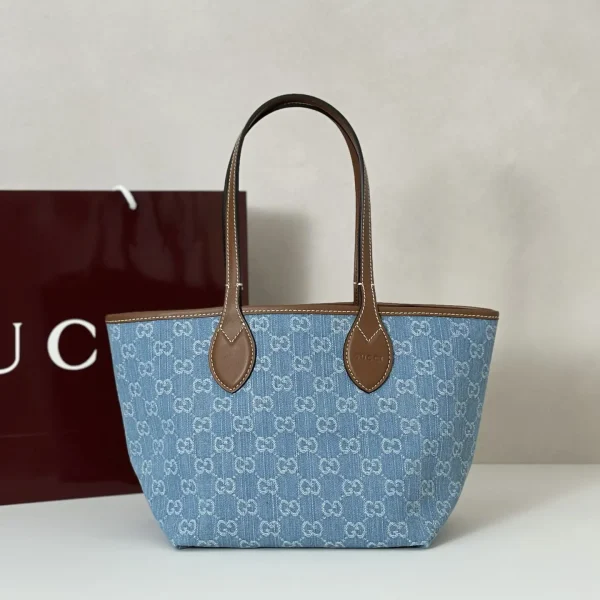 Gucci Monogram Denim Tote Bag image 1