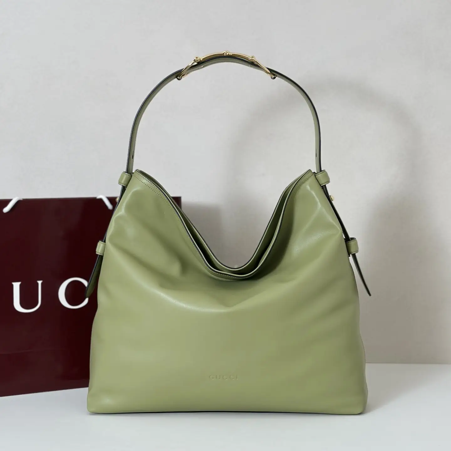 Gucci Light Green Leather Shoulder Bag image 1