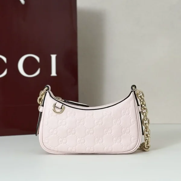 Gucci Embossed Monogram Chain Shoulder Bag image 1