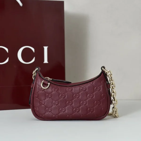 Gucci Embossed Monogram Chain Shoulder Bag image 1