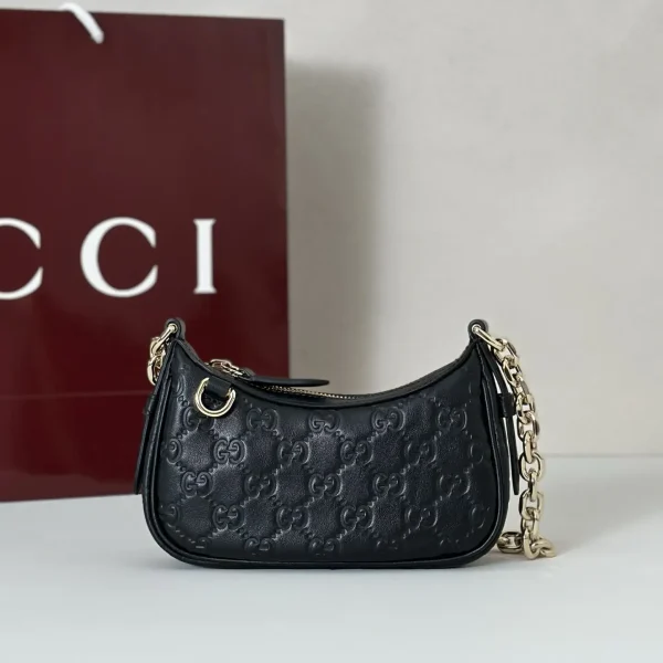 Gucci Embossed Monogram Chain Shoulder Bag image 1