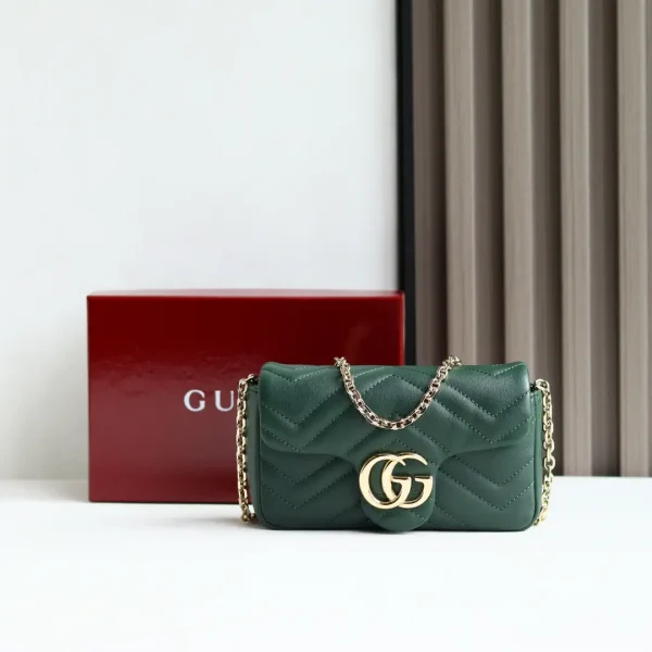 Gucci Marmont Mini Quilted Leather Chain Shoulder Bag image 1