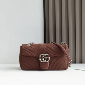 Gucci Marmont Quilted Suede Shoulder Bag image 1
