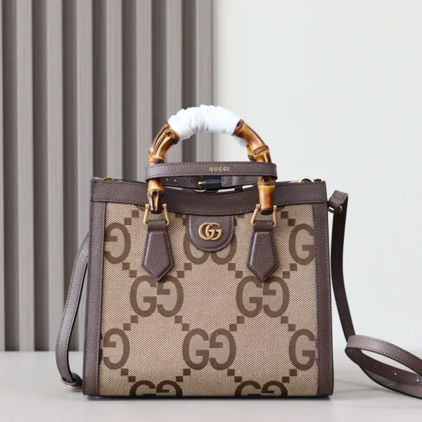 Gucci Bamboo Handle Monogram Top Handle Bag image 1