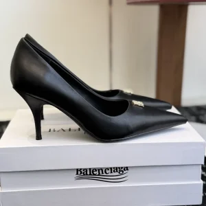 Balenciaga 25s Spring Summer Double B Buckle Pointed Toe High Heel Pumps image 1