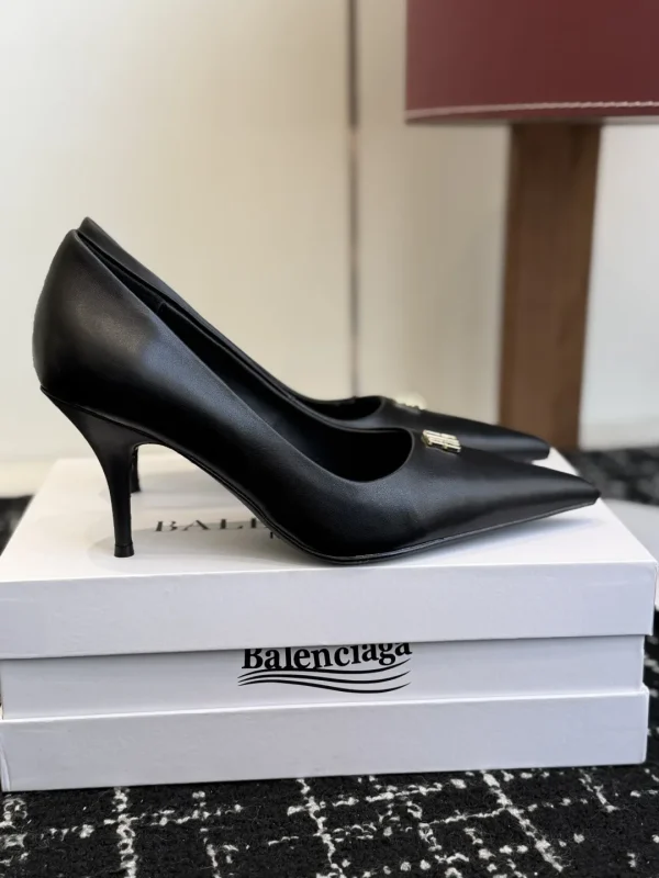 Balenciaga 25s Spring Summer Double B Buckle Pointed Toe High Heel Pumps image 1