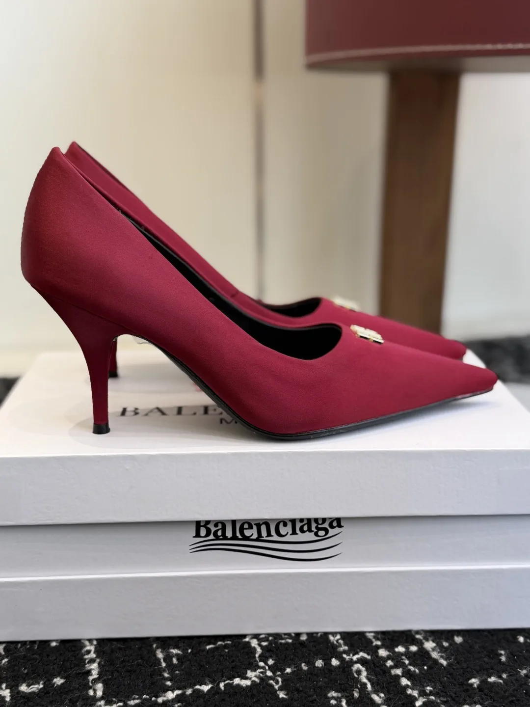 Balenciaga 25 Spring Summer Double B Buckle Pointed Toe High Heels image 1