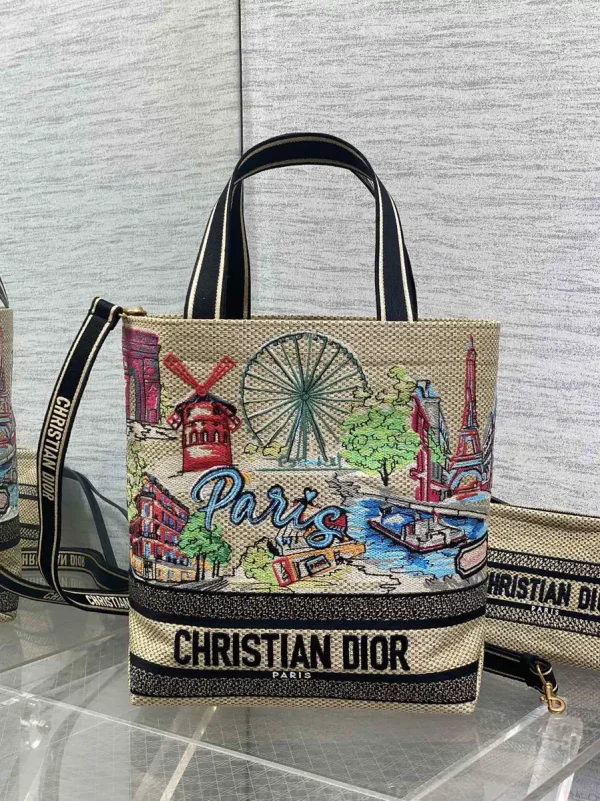 Dior Paris City Embroidery Tote Bag image 1
