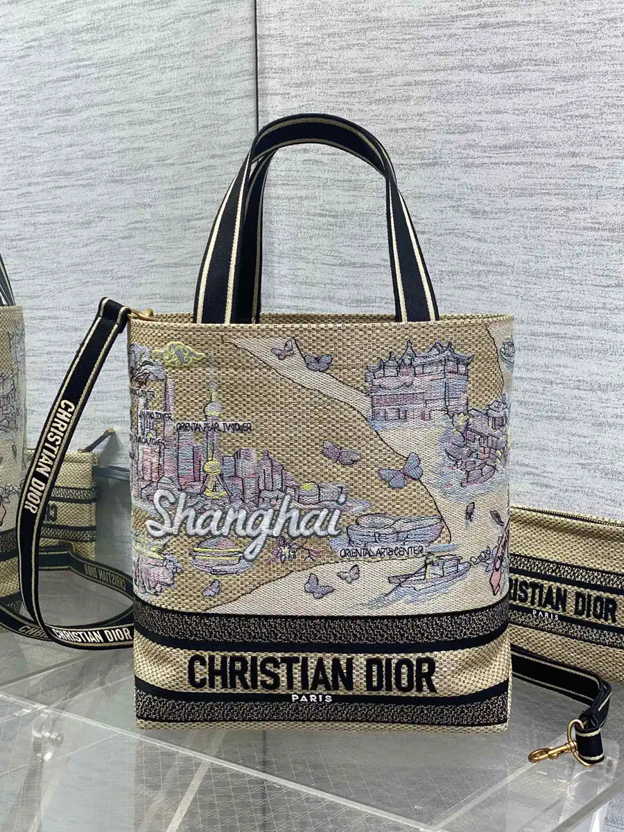 Dior Shanghai Embroidered Tote Bag image 1