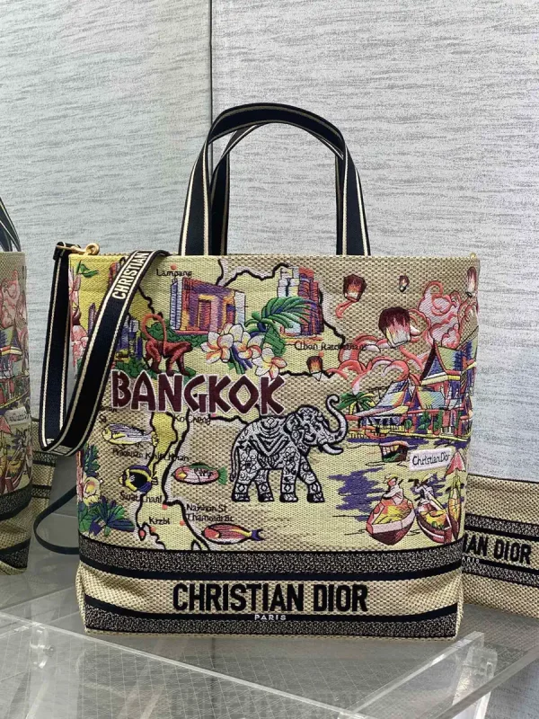 Dior Bangkok Embroidered Tote Bag image 1