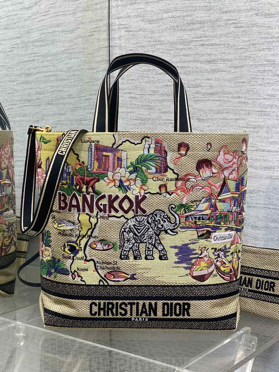 Dior Bangkok Embroidered Tote Bag image 1