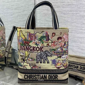 Dior Bangkok Embroidered Tote Bag image 1