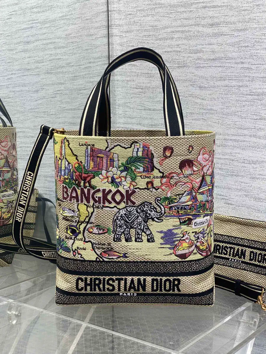 Dior Bangkok Embroidered Tote Bag image 1