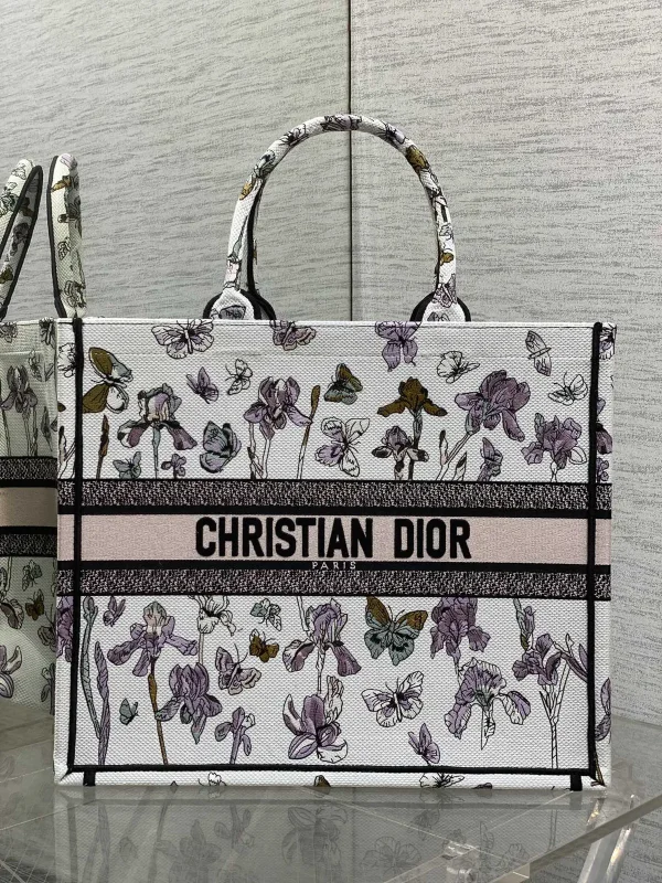 Dior Floral Embroidered Book Tote Bag image 1