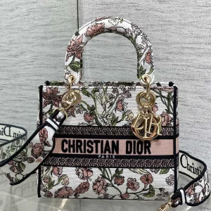 Dior Floral Embroidered Top Handle Bag image 1