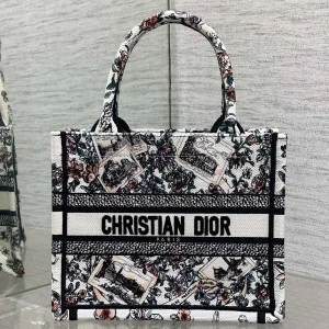 Dior Floral Roman Landmark Embroidered Book Tote Bag image 1