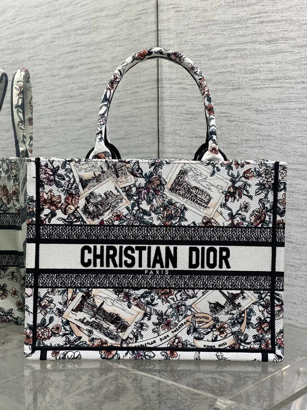 Dior Rome Memorial Embroidered Book Tote Bag image 1