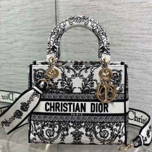 Dior Embroidered Top Handle Bag image 1