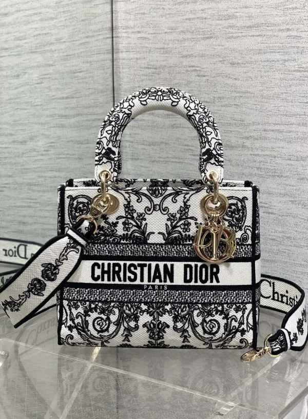 Dior Embroidered Top Handle Bag image 1
