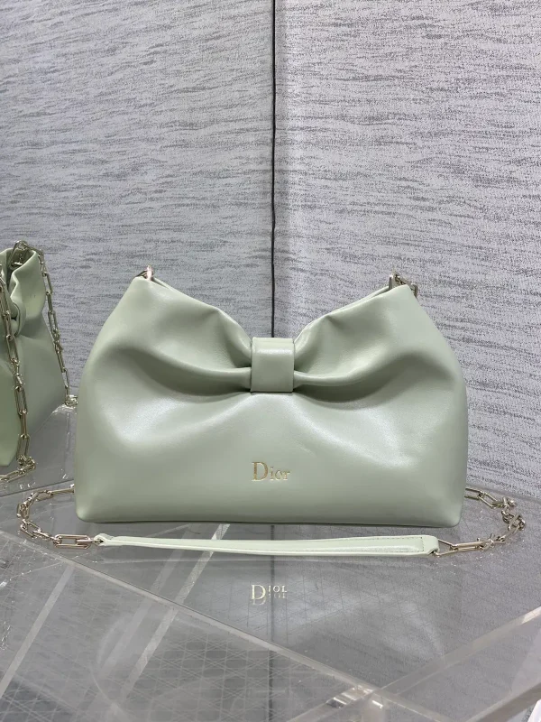 Dior Mint Green Bow Detail Lambskin Crossbody Bag image 1