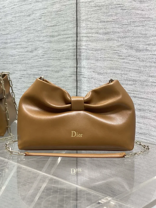Dior Bow Detail Lambskin Chain Bag image 1