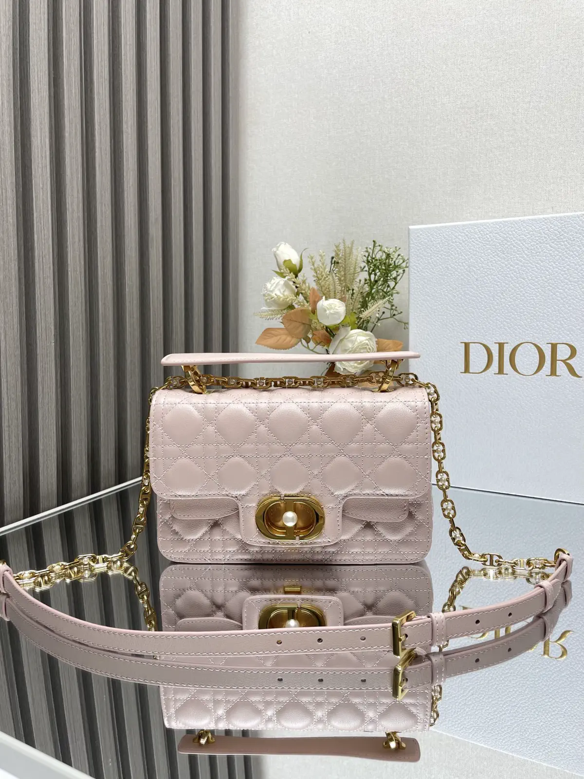 Dior Jolie Pearl Quilted Top Handle Bag image 1