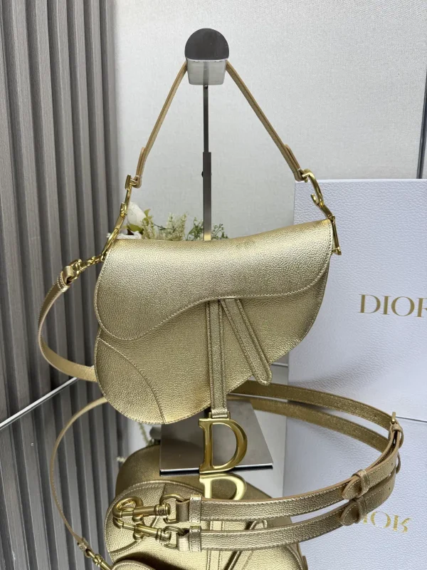 Dior Metallic Saddle Bag image 1