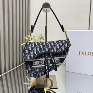 Dior Oblique Embroidered Saddle Bag image 1