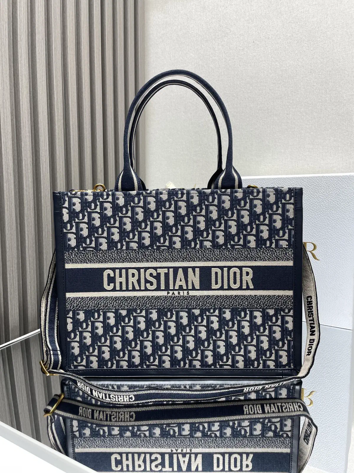 Dior Monogram Book Tote Bag with Shoulder Strap image 1