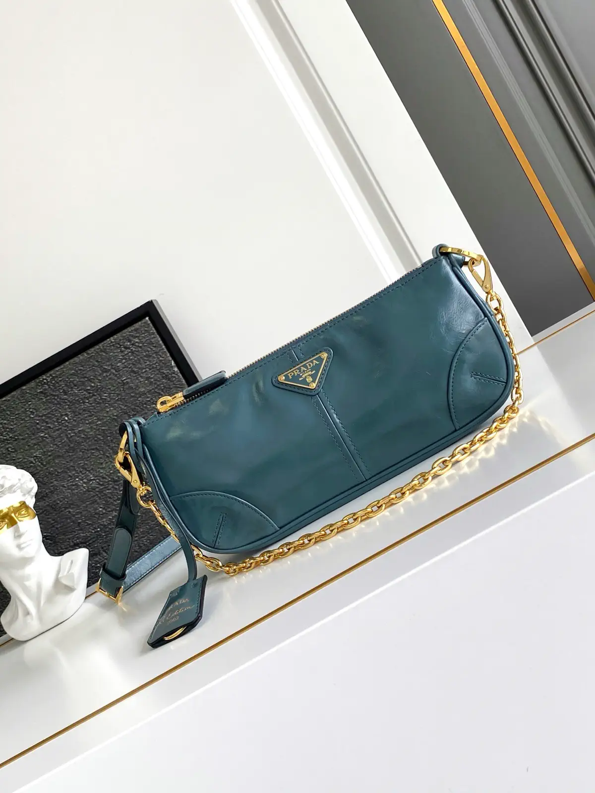 Prada Leather Chain Shoulder Bag image 1