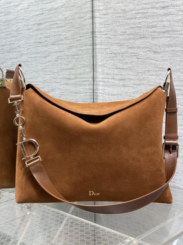 Dior Brown Suede Hobo Shoulder Bag image 1