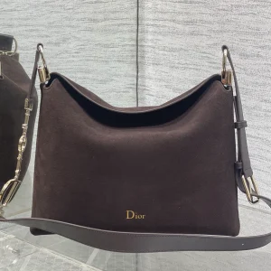 Dior Suede and Leather Hobo Shoulder Bag image 1