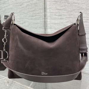 Dior Brown Suede Hobo Shoulder Bag image 1