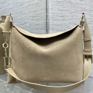 Dior Beige Suede Hobo Shoulder Bag image 1
