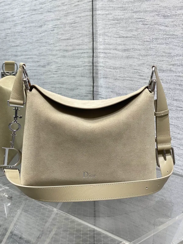 Dior Beige Suede and Leather Hobo Shoulder Bag image 1