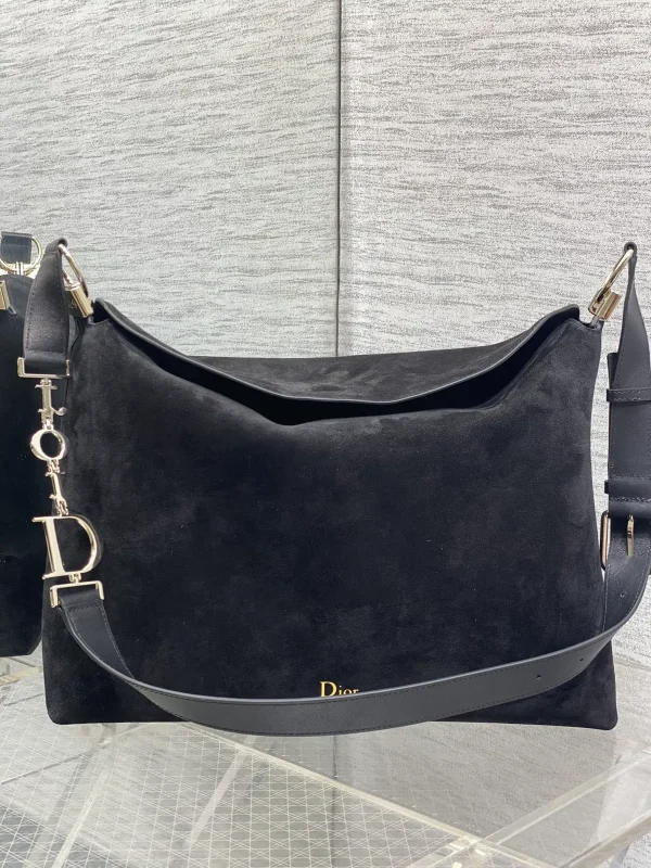 Dior Black Suede Hobo Shoulder Bag image 1