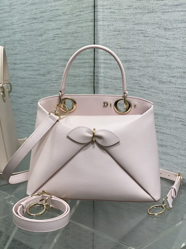 Dior Light Pink Bow Top Handle Bag image 1