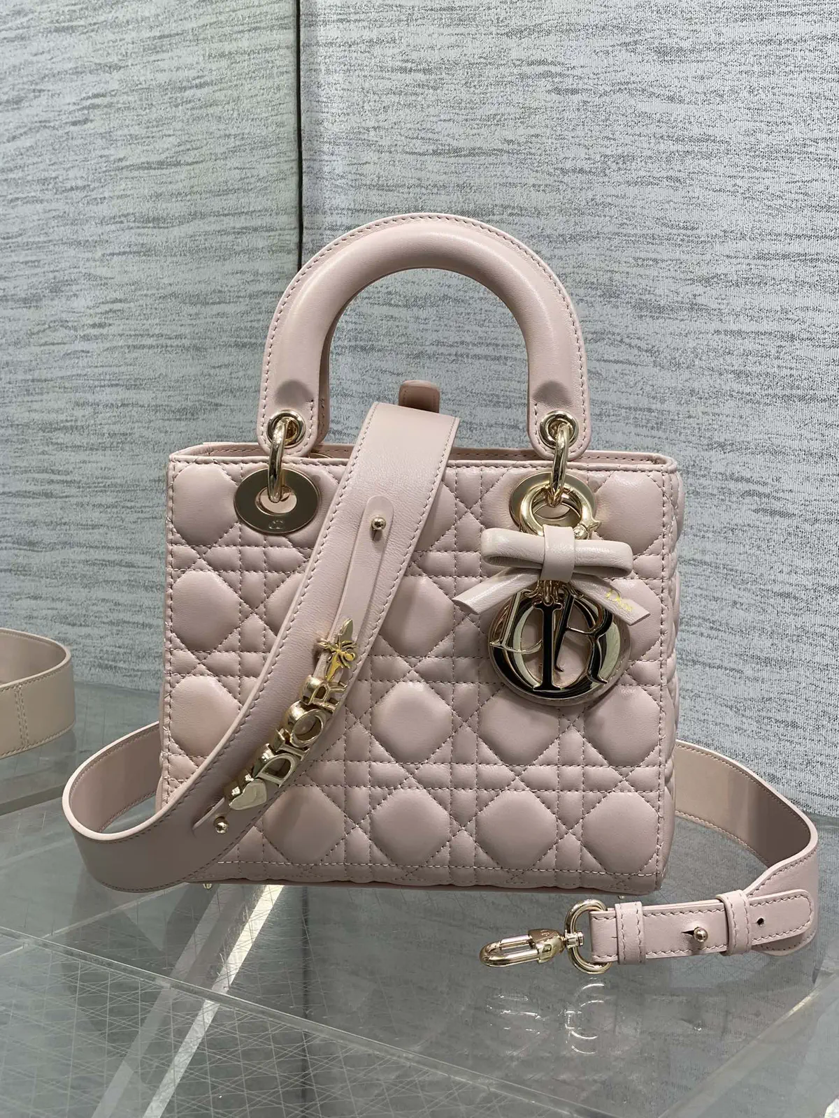Dior Quilted Bow Detail Top Handle Bag image 1