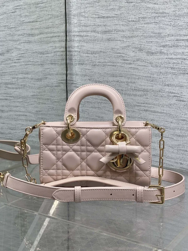 Dior Quilted Mini Top Handle Bag with Bow Detail image 1