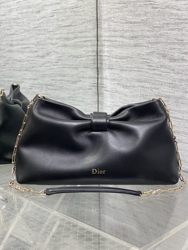Dior Black Bow Detail Chain Bag image 1
