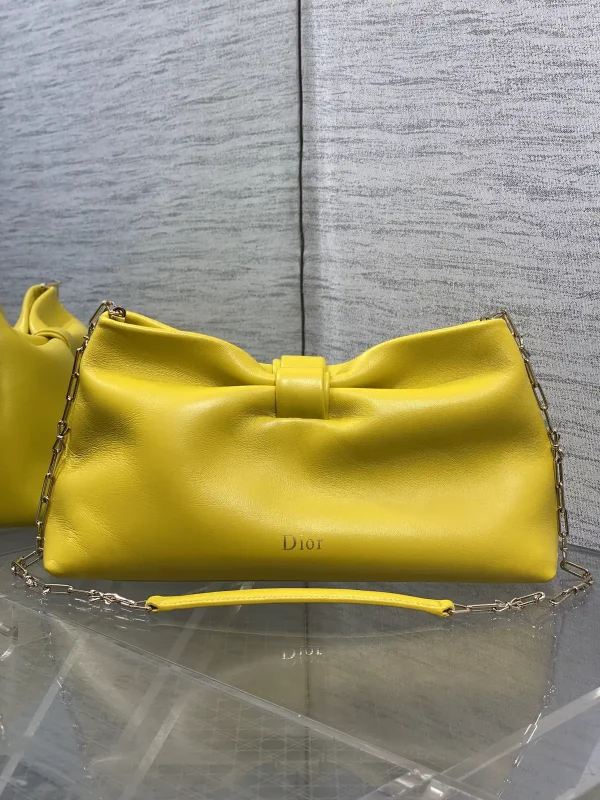 Dior Yellow Bow Detail Chain Bag image 1