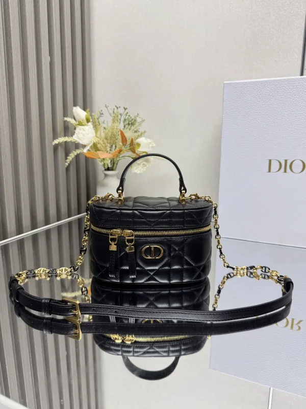 Dior 30 Montaigne Mini Vanity Quilted Top Handle Bag image 1